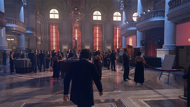 Сцена, одновременно демонстрирующая качественные отражения в экранном пространстве и систему толпы. По словам журналиста Eurogamer, она превосходит показанное в скандально известном трейлере Watch Dogs.